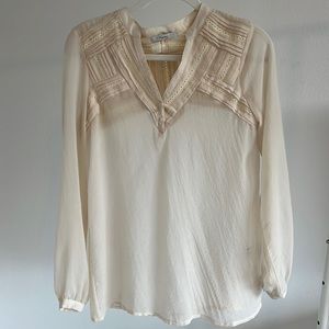Sheer cream blouse